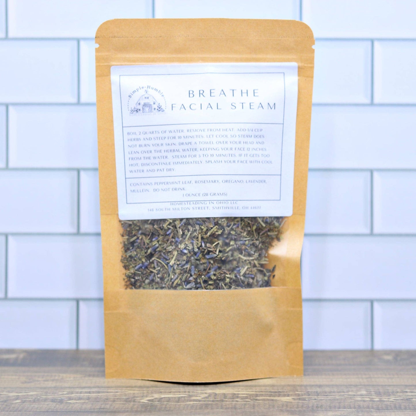 Breathe Facial Steam Kit Dried Herbs for Cough and Cold Relief