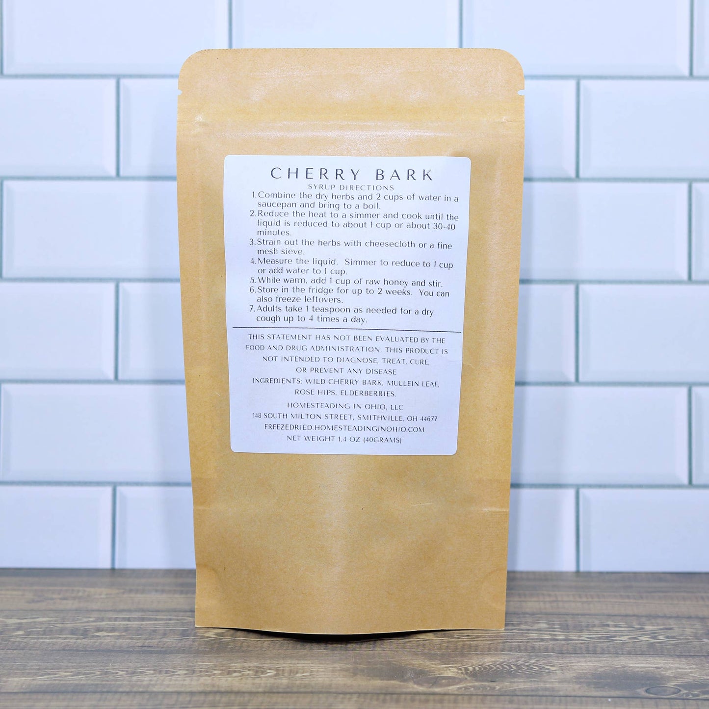 DIY Cherry Bark Cough Syrup Kit