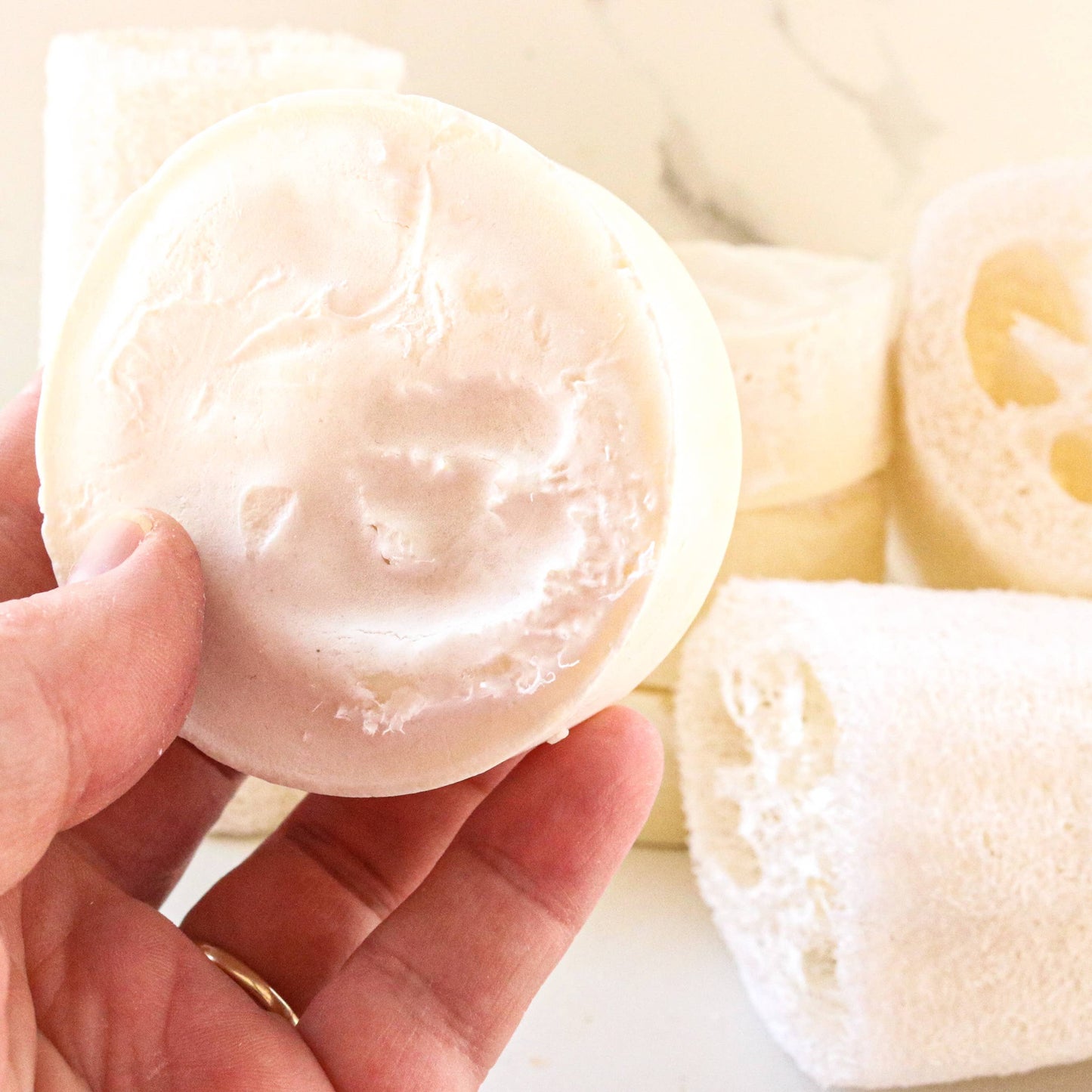 Tallow Loofah Bar Soap | Citrus + Mint | Exfoliating Soap