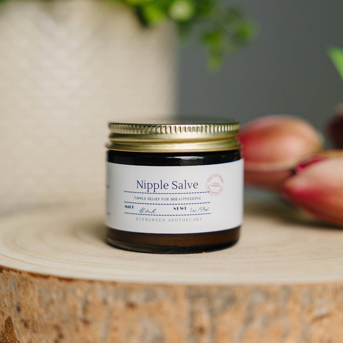 Nipple Salve - Organic Ingredients, Baby Safe